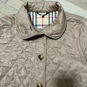 Burberry London, beige quilted jacket, size L, like new